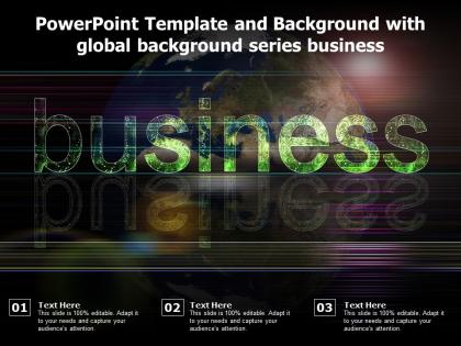 Powerpoint template and background with global background series business