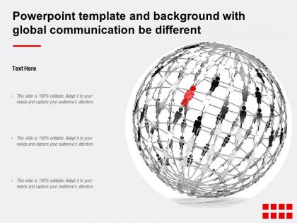 Powerpoint template and background with global communication be different