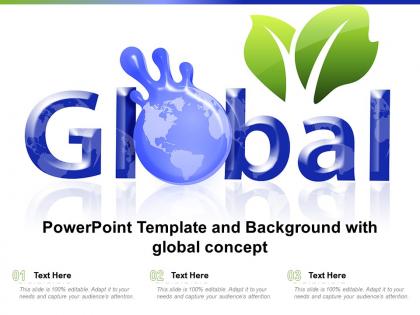 Powerpoint template and background with global concept