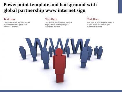 Powerpoint template and background with global partnership www internet sign