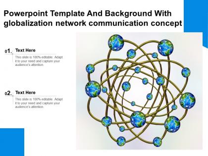 Powerpoint template and background with globalization network communication concept