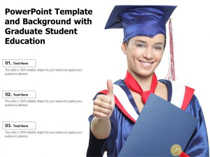 Powerpoint template and background with graduate student education