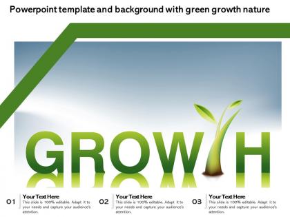 Powerpoint template and background with green growth nature