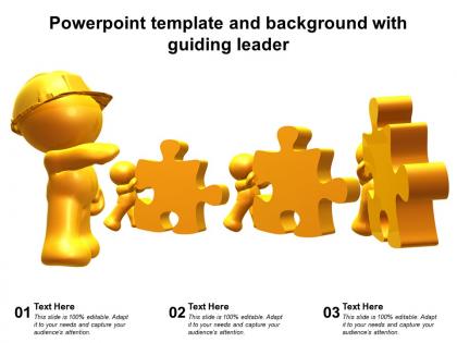 Powerpoint template and background with guiding leader