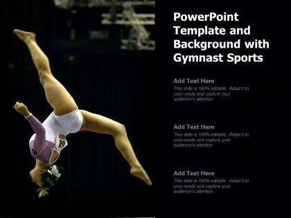 Powerpoint template and background with gymnast sports