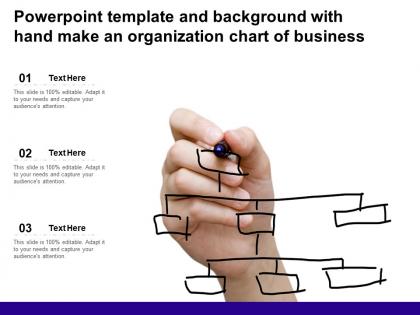 Powerpoint template and background with hand make an organization chart of business