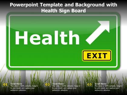 Powerpoint template and background with health sign board