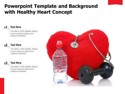 Powerpoint template and background with healthy heart concept