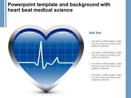 Powerpoint template and background with heart beat medical science