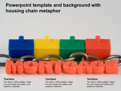 Powerpoint template and background with housing chain metaphor