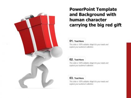 Powerpoint template and background with human character carrying all the world