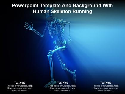 Powerpoint template and background with human skeleton running