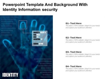 Powerpoint template and background with identity information security