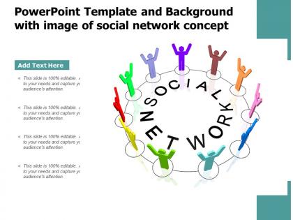Powerpoint template and background with image of social network concept