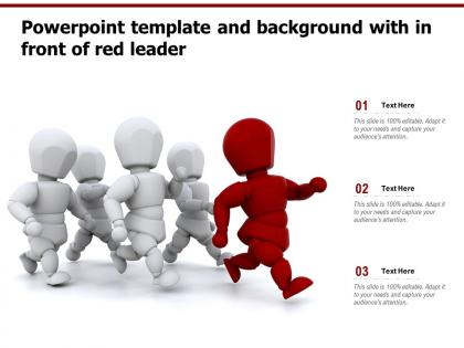 Powerpoint template and background with in front of red leader