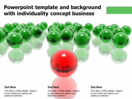 Powerpoint template and background with individuality concept business