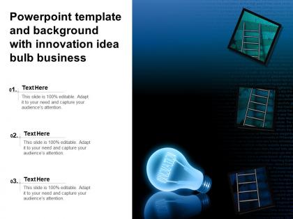 Powerpoint template and background with innovation idea bulb business