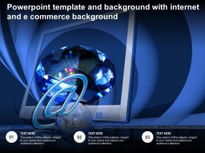 Powerpoint template and background with internet and e commerce background