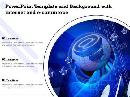 Powerpoint template and background with internet and e commerce