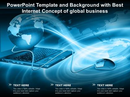 Powerpoint template and background with internet business concept