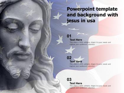 Powerpoint template and background with jesus in usa