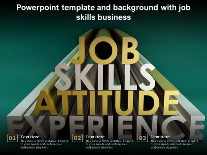 Powerpoint template and background with job skills business