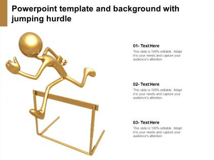 Powerpoint template and background with jumping hurdle