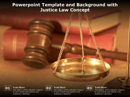 Powerpoint template and background with justice law concept