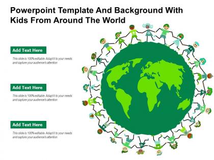Powerpoint template and background with kids from around the world