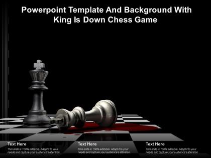 Powerpoint template and background with king is down chess game