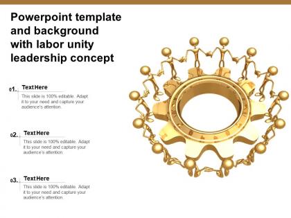 Powerpoint template and background with labor unity leadership concept