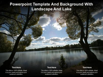Powerpoint template and background with landscape and lake