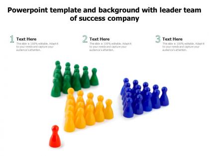 Powerpoint template and background with leader team of success company