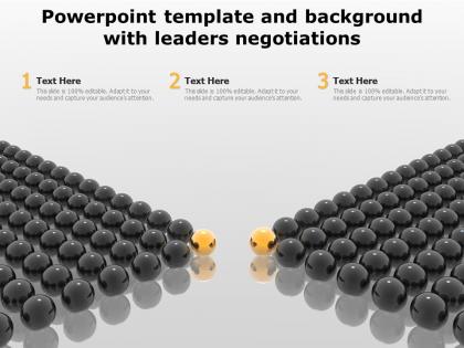 Powerpoint template and background with leaders negotiations