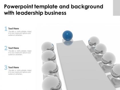 Powerpoint template and background with leadership business