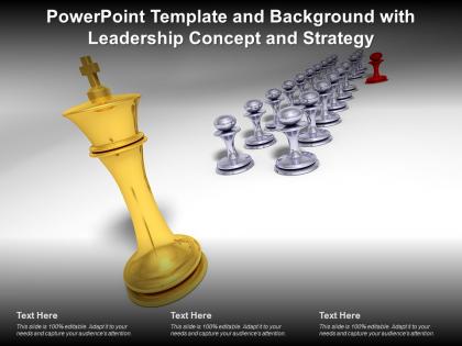 Powerpoint template and background with leadership concept and strategy