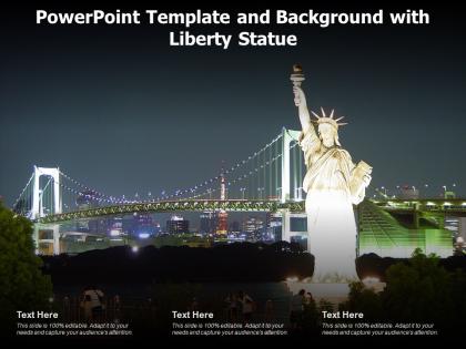Powerpoint template and background with liberty statue
