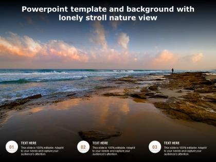 Powerpoint template and background with lonely stroll nature view