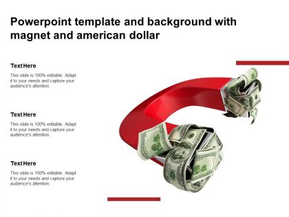 Powerpoint template and background with magnet and american dollar