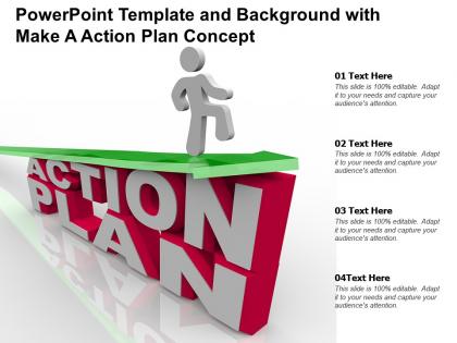 Powerpoint template and background with make a action plan concept