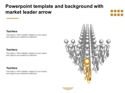 Powerpoint template and background with market leader arrow