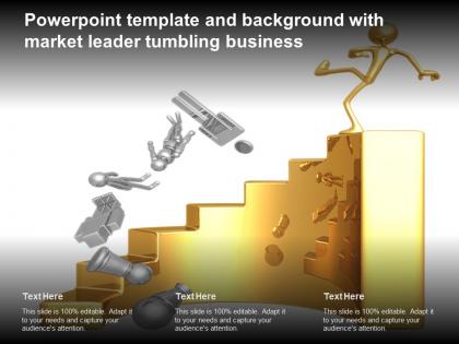 Powerpoint template and background with market leader tumbling business