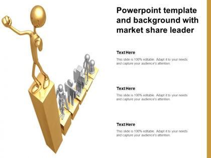 Powerpoint template and background with market share leader