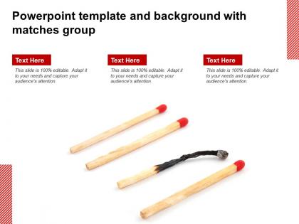 Powerpoint template and background with matches group