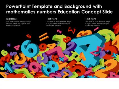 Powerpoint template and background with mathematics numbers education concept slide