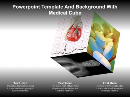 Powerpoint template and background with medical cube