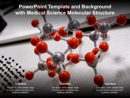 Powerpoint template and background with medical science molecular structure