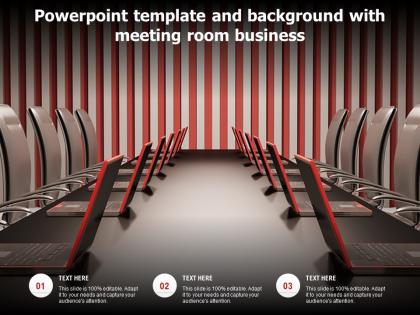Powerpoint template and background with meeting room business