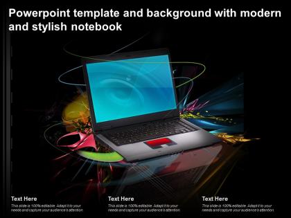 Powerpoint template and background with modern and stylish notebook