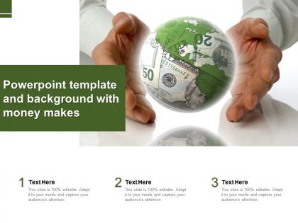 Powerpoint template and background with money makes